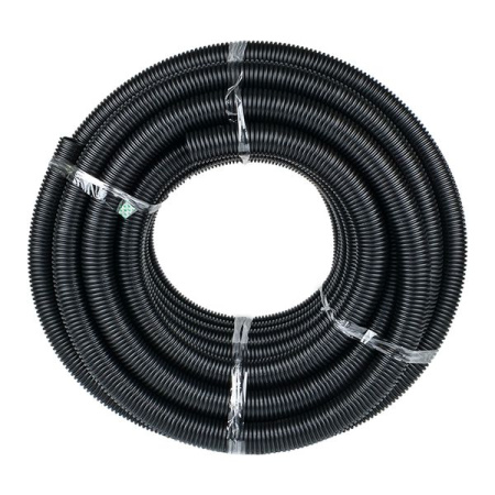 Труба гофра 40мм  легкая 25м EKF черный с протяжкой 