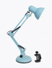 Светильник настольный 60Вт E27 голубая лазурь подставка/струбцина