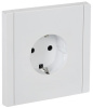 Фортепиано белый розетка скрытая 1-мест заземление быстрозажим. клем. IP20 