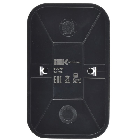 GLORY Роз. 2-я с з/к без з/ш о/у 16А РС22-3-ХЧм черн. м. IEK