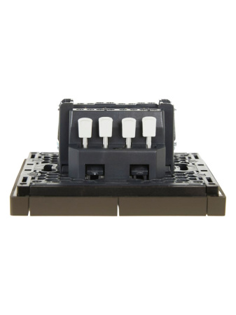 Фортепиано серый переключатель 2кл скрытая 10А IP20 