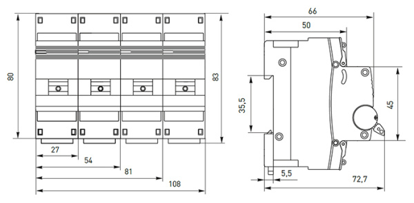 Автомат 1Р 100А C 10кА ВА47-100 EKF PROxima 