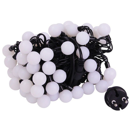 Гирлянда нить 10м зеленый 70свд соединяемая IP44 черный провод шарики (до 3мод)