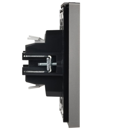 Фортепиано сталь выключатель кнопочный 1кл скрытая 10А IP20 