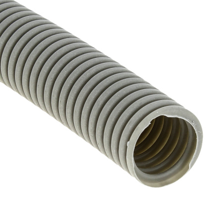 Труба гофра 25мм ПВХ 50м серый EKF с протяжкой 