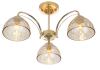 Светильник потолочный (люстра) 3*40Вт Е27 золото/дымчатый Terri модерн
