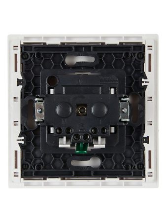 Фортепиано белый розетка скрытая 1-мест заземление быстрозажим. клем. IP20 