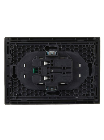 Фортепиано серый розетка скрытая 2-мест заземление шторки IP20 