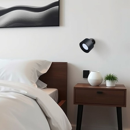 Светильник настольный свд 2,2Вт 4000К 80лм черный подставка, прищепка, настенный USB аккумулятор Osr