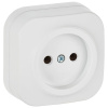 Глори белый розетка открытая 1-мест IP20 