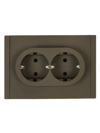 Фортепиано серый розетка скрытая 2-мест заземление шторки IP20 