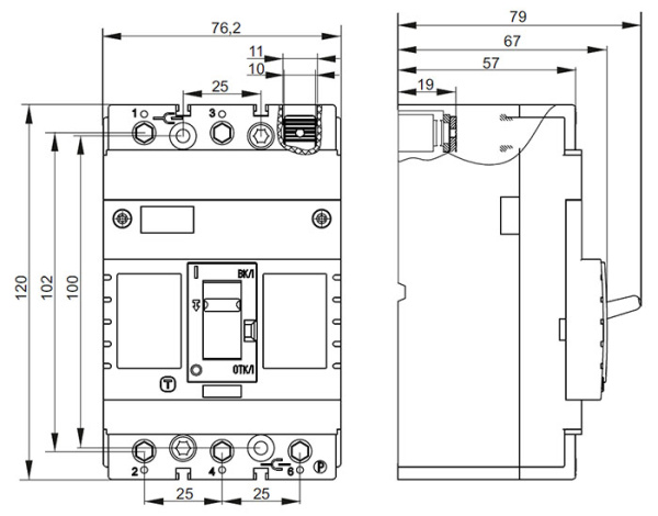 Автомат 3Р 63А 15кА ВА44-33 IEK
