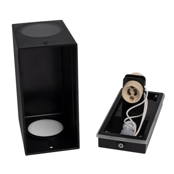 Светильник настенный 2*35Вт GU10 IP65 черный пластик Jazzway