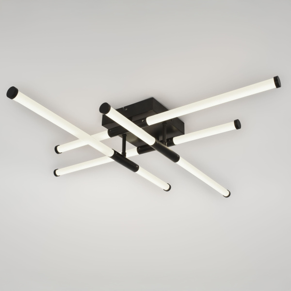 Светильник потолочный (люстра) свд 72Вт 3000К-6000К 4475лм черный/белый пульт диммер