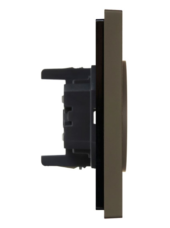 Фортепиано серый розетка скрытая 2-мест шторки IP20 