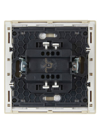 Фортепиано ваниль выключатель 1кл с подсветкой скрытая 10А IP20 