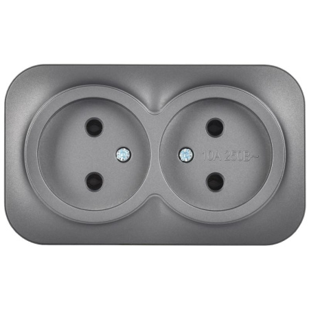 GLORY Роз. 2-я без з/к/ш о/у 10А РС22-2-ХСм сталь м. IEK