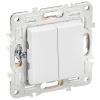 Сканди арктический белый выключатель 2кл скрытая 10А IP20