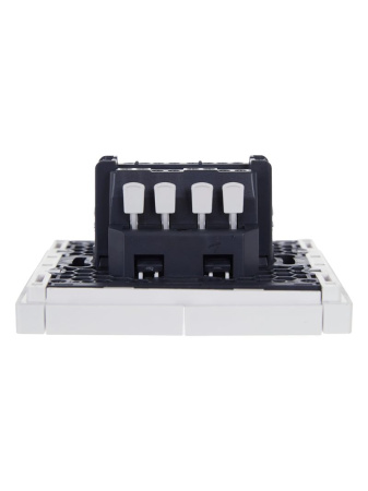 Фортепиано белый переключатель 2кл с подсветкой скрытая 10А IP20 