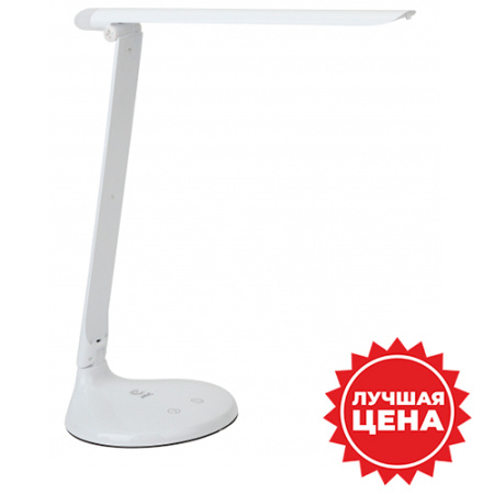 Светильник настольный свд 10Вт 6500К 800лм белый подставка диммер сенсор ночник