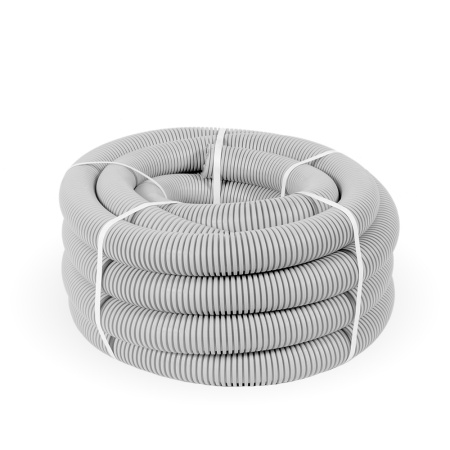 Труба гофра 50мм ПВХ 15м серый ПРОМРУКАВ с протяжкой