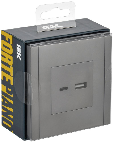 Фортепиано сталь механизм USB A+C скрытая 2-ая 3,1А