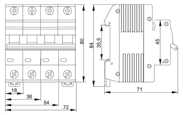 Автомат 1Р 4А C 6кА ВА47-60М IEK KARAT
