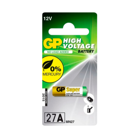 Батарейка A27 алкалиновая штучно GP 