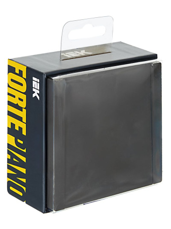 Фортепиано серый выключатель 1кл с подсветкой скрытая 10А IP20 