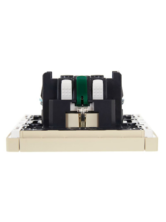 Фортепиано ваниль розетка скрытая 1-мест з/к шторки быстрозажим. клем. IP20 