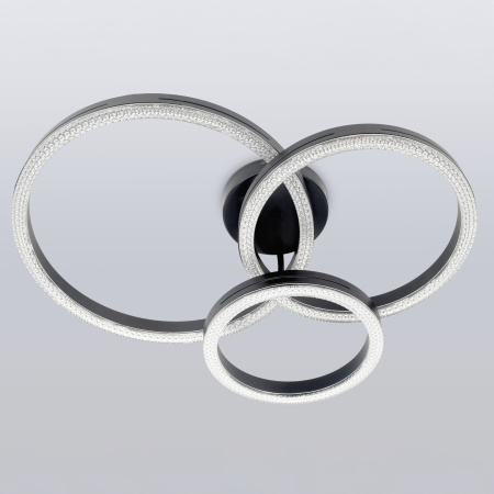 Светильник потолочный (люстра) свд 110Вт 3000К-6000К 2684лм черный/белый пульт диммер