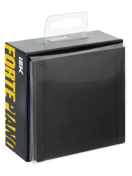 Фортепиано серый переключатель 1кл с подсветкой скрытая 10А IP20 