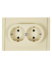 Фортепиано ваниль розетка скрытая 2-мест заземление шторки быстрозажим. клем. IP20 