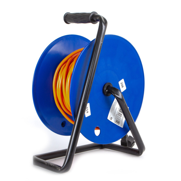 Удлинитель 4-мест 20м ПВС 3*1,5 оранжевый катушка IP20 PlexUp 