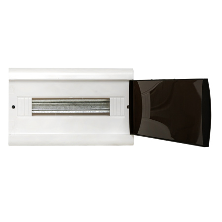 Бокс 18мод навесной белый чёрная дверь IP41 ЩРН-П EKF Basic