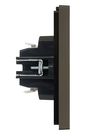 Фортепиано серый переключатель 1кл с подсветкой скрытая 10А IP20 