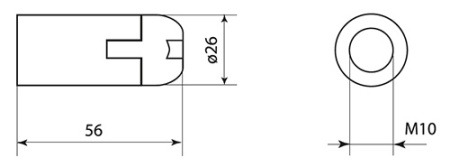 Патрон подвесной E14 пластик черный TDM 