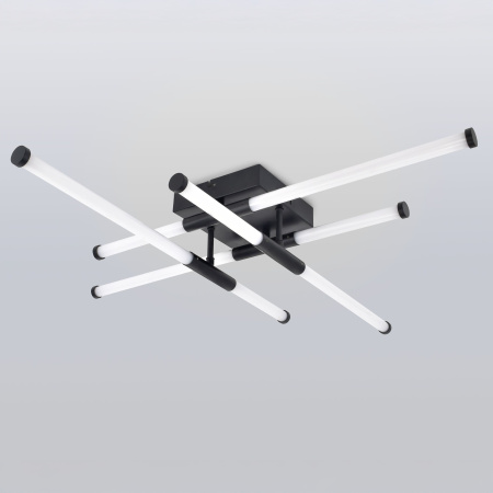 Светильник потолочный (люстра) свд 72Вт 3000К-6000К 4475лм черный/белый пульт диммер