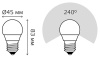 Лампа шар свд Е27 7Вт 4100К 470лм G45 матовый Gauss 3шт комплект