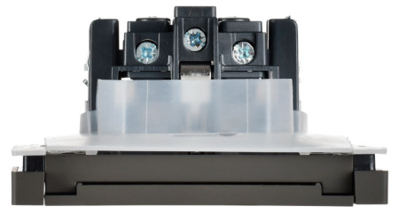 Фортепиано серый розетка скрытая 1-мест заземление с крышкой шторки IP44 