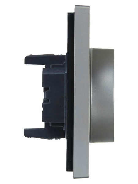 Фортепиано сталь розетка скрытая 2-мест заземление быстрозажим. клем. IP20 