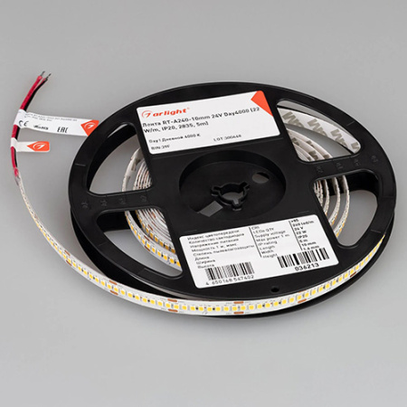 Лента свд 24В 22Вт/м 240свд/м 4000К 3000лм/м 2835 IP20 Arlight кратно 5м