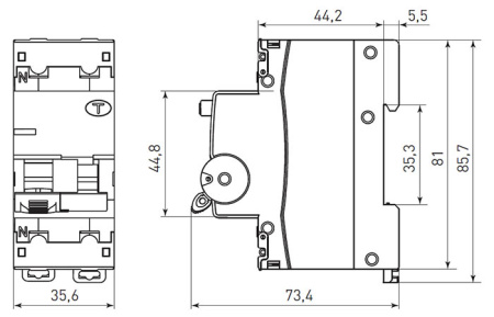 Дифавтомат 2Р 20А C тип A 30мА 6кА 2мод АВДТ-63N EKF PROxima