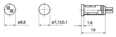Патрон втычной G4 керамика белый ElektroStandard