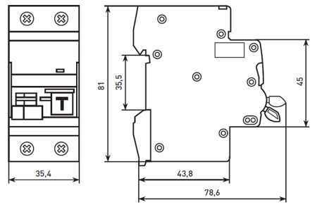 Дифавтомат 2Р 40А C тип AC 30мА 6кА 2мод DVA-6 EKF Averes