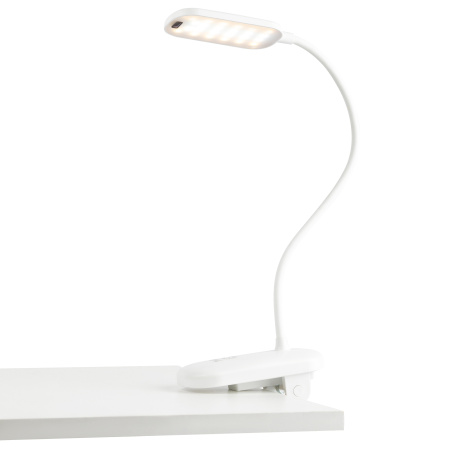 Светильник настольный свд 6Вт 3000-6500К лм белый прищепка диммер аккумулятор ЭРА управление жестом