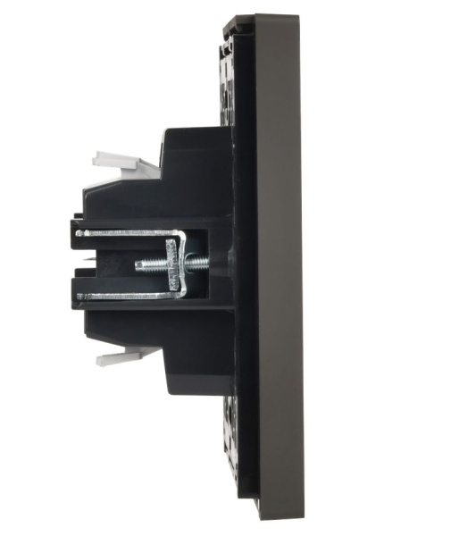 Фортепиано серый выключатель кнопочный 1кл скрытая 10А IP20 