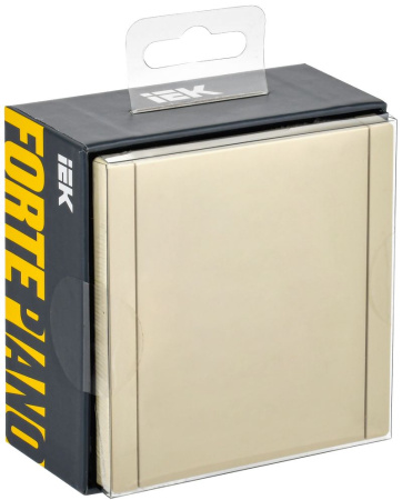 Фортепиано ваниль розетка скрытая 1-мест заземление с крышкой шторки IP44 