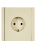 Фортепиано ваниль розетка скрытая 1-мест заземление IP20 