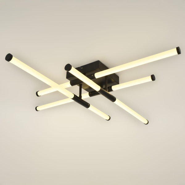 Светильник потолочный (люстра) свд 72Вт 3000К-6000К 4475лм черный/белый пульт диммер